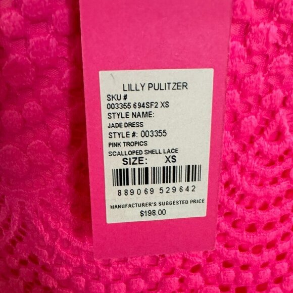 Lilly Pulitzer Pink off the shoulder dress size XS - Picture 4 of 9